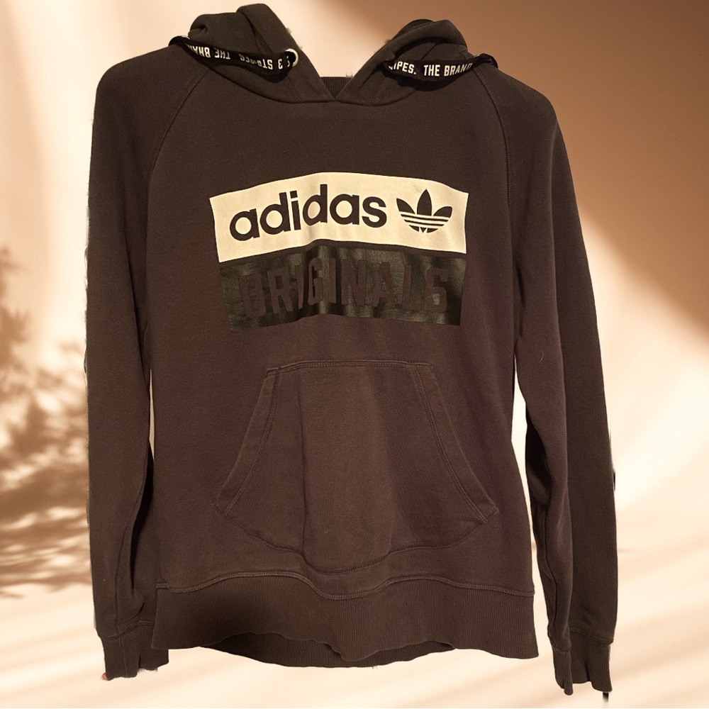 Adidas Originals Hoodie, medium in dark brown.